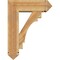 Ekena Millwork Merced Arts and Crafts Rough Sawn Bracket w/ Offset Brace, Western Red Cedar, 8"W x 24"D x 32"H BKT0806X24X32MRC03RWR - alternate 4